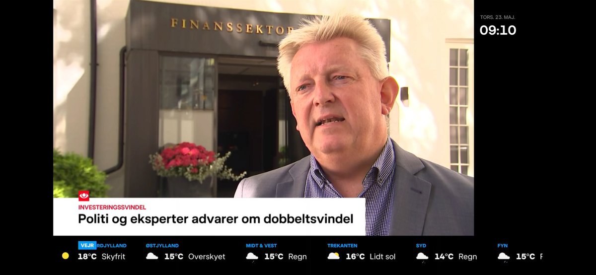 Er her til formiddag I @DRNyheder sammen med <a href="/TaniaSchimmel/">Tania Schimmel</a> (<a href="/krimforebyg/">Det Kriminalpræventive Råd</a>) og Allan Lørup (Politi). Fokus er Investeringssvindel og særligt recoverysvindel, som vi lige nu ser mere og mere af. #drnyhederne #svindel #dkfinans