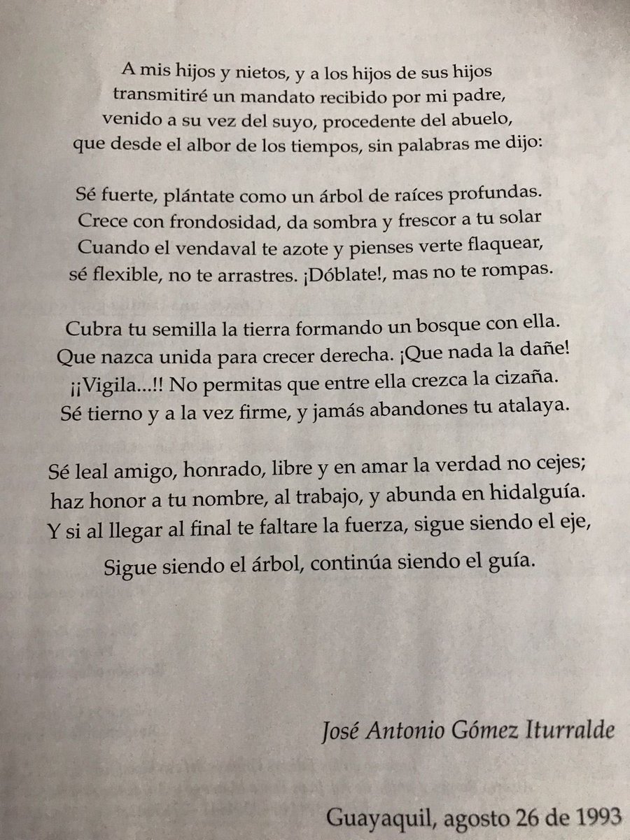 Una “Perla” del muy querido Tío Toño, como mi Papá solía decirle con cariño y respeto, por tener unos años más, “Mozo”. 
He tenido y tengo una familia Maravillosa,con virtudes y defectos, pero preciosa finalmente. 
Si volviera a nacer y pudiera escoger,me “Iría” por la misma 🙏🇪🇨