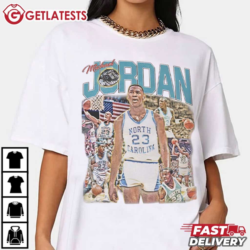 Michael Jordan North Carolina 23 T-Shirt #MichaelJordan #NorthCarolinaTarHeels #getlatests getlatests.com/product/michae…