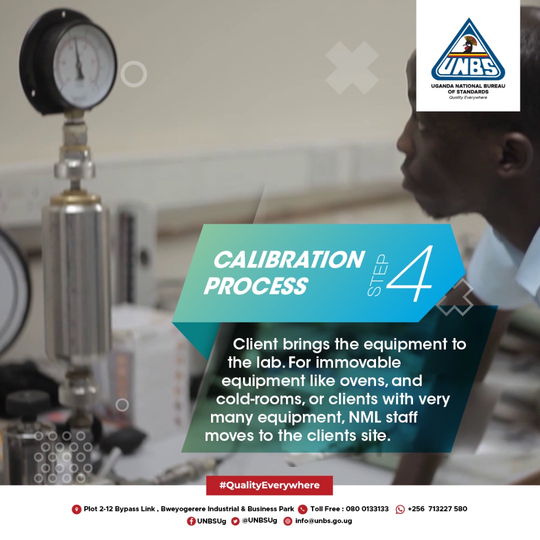 Calibration Process Step 4; Client brings the equipment to the lab. For immovable equipment like ovens, and cold-rooms, or clients with very many equipment, NML staff moves to the clients site. #QualityEverywhere