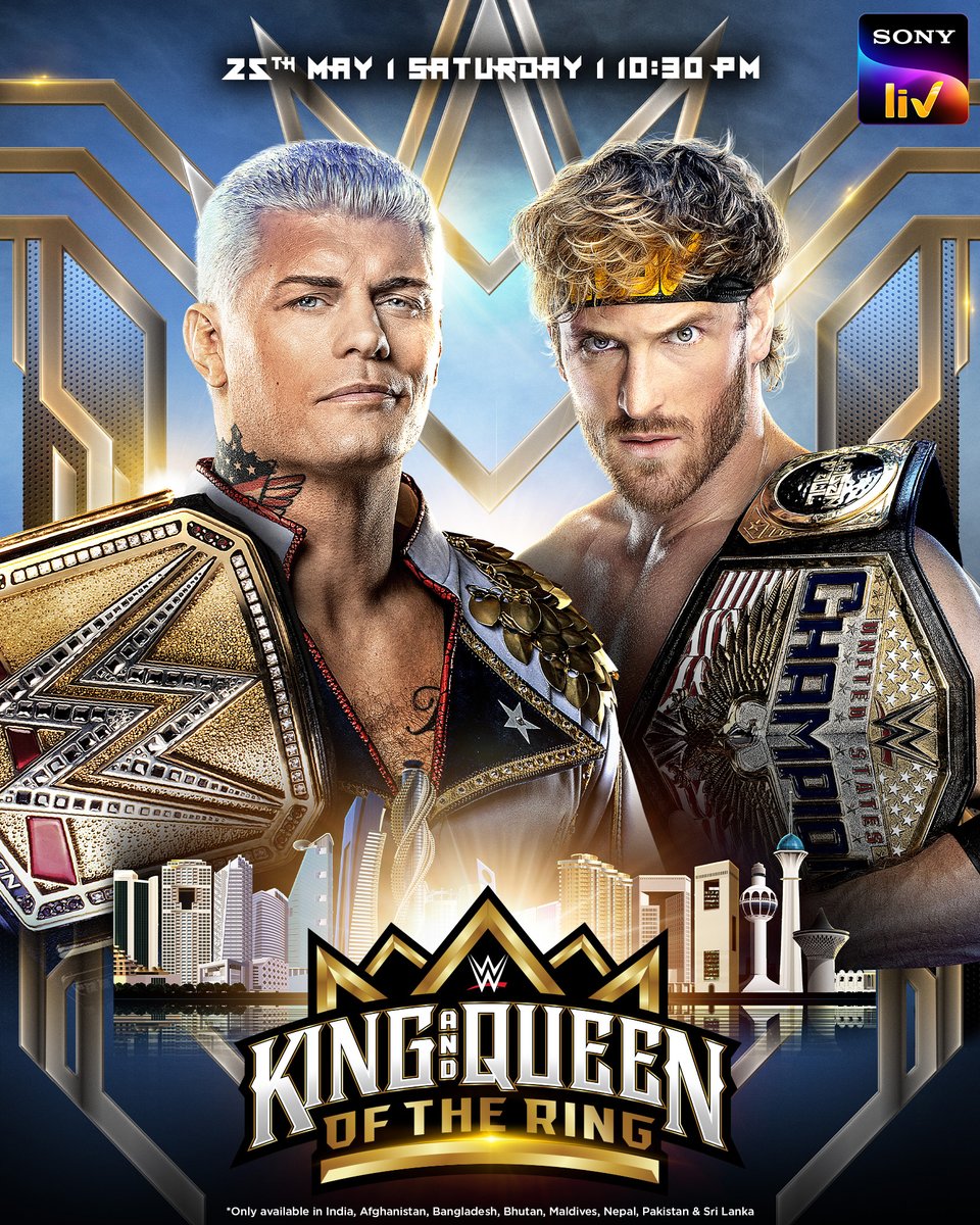 The #AmericanNightmare & Undisputed #WWE Universal champion, Cody Rhodes faces his next challenger in the form of United States Champion, Logan Paul 👀 Will The Maverick walk away from #WWEKingAndQueen with 2️⃣ titles? Find out on May 25 at 10:30 PM, LIVE on #SonyLIV 🍿