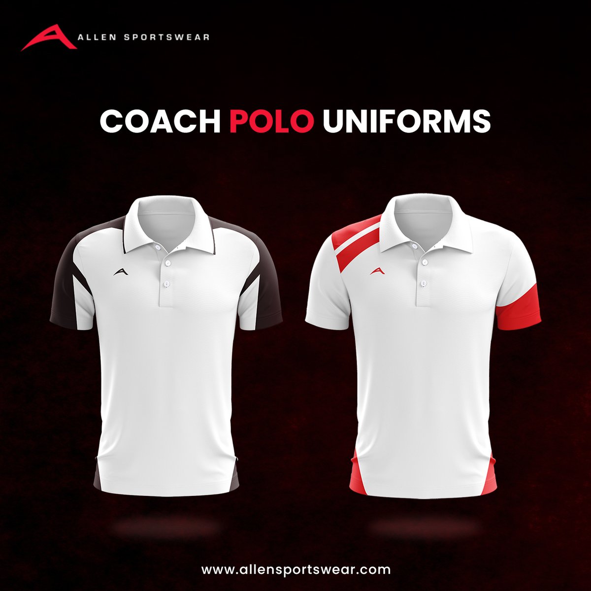 AllenSportswear's tweet photo. Our #coachpolo #uniforms: ultimate comfort and style for any sport. Whether you're on the sidelines or leading practice, stay sharp and professional. Choose from various colors and #customize with your team’s logo for a unified look. 👉Shop now!
#coachshirts #customwears https://t.co/zATxgHDeey