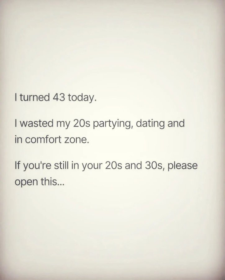 If you're still in your 20s and 30s, please open this...