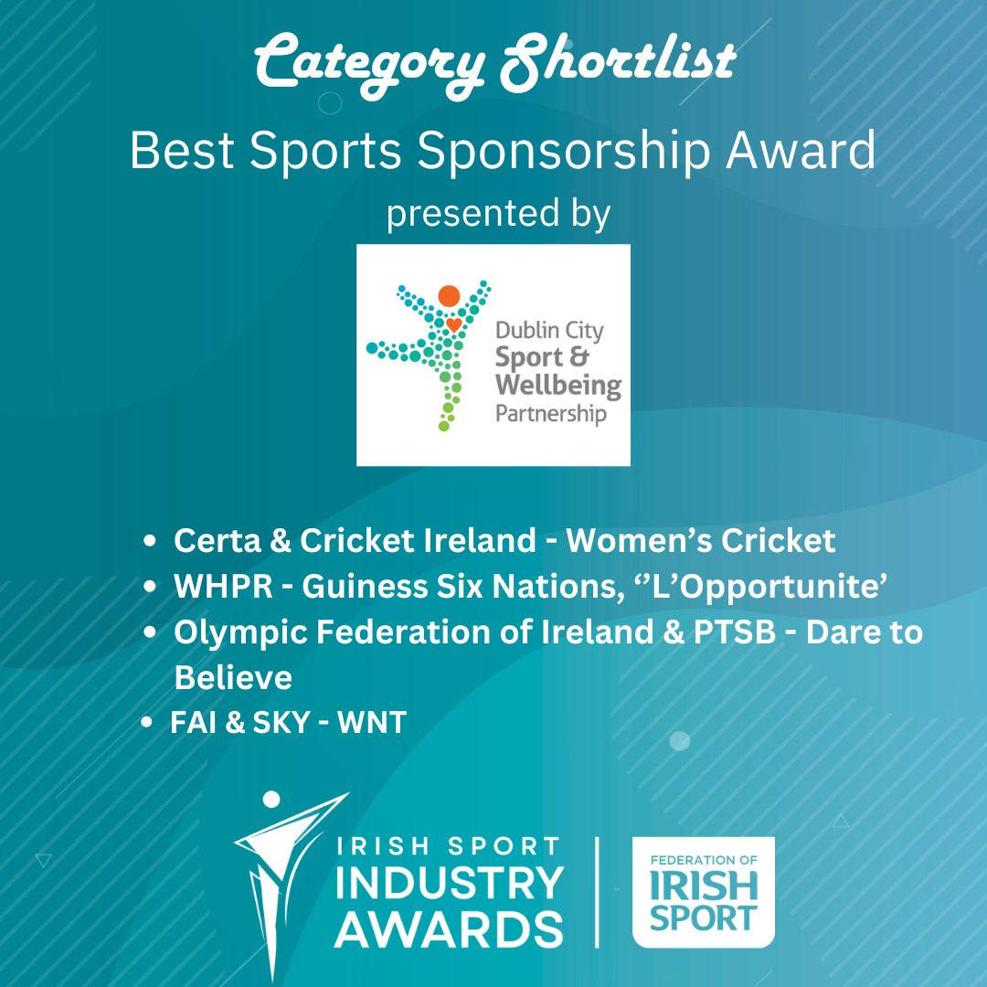 It's fantastic to be able to announce our next category shortlist🥳 A big thanks to @dccsportsrec Congratulations to all of our shortlisted nominees👏 We can't wait to welcome everybody to this year's awards on May 28th! #ISIA24 #SportMatters
