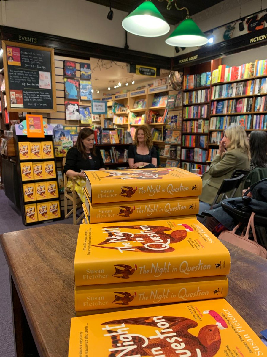 I think Florence Butterfield might have a few #Ilkley converts... Thanks for bringing your Florrie magic to @GroveBookshop, @sfletcherauthor. I loved talking to you about #thenightinquestion. And though we covered cheese, brilliant names and poetry - we forgot the tea 🤣! 💐🪶