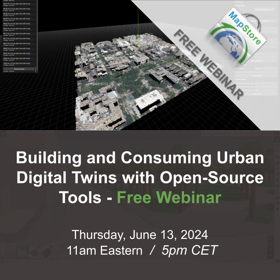 🚀 Join our #free #webinar on June 13th at 11 AM ET / 5 PM CET! Discover how to build and use urban #DigitalTwin with #opensource tools like #MapStore.

🏙️ Register now: wp.me/pfwItg-2C7

#OSGEO #UrbanPlanning #GIS #FOSS4G #gischat @CesiumJS #3DTiles @opengeospatial
