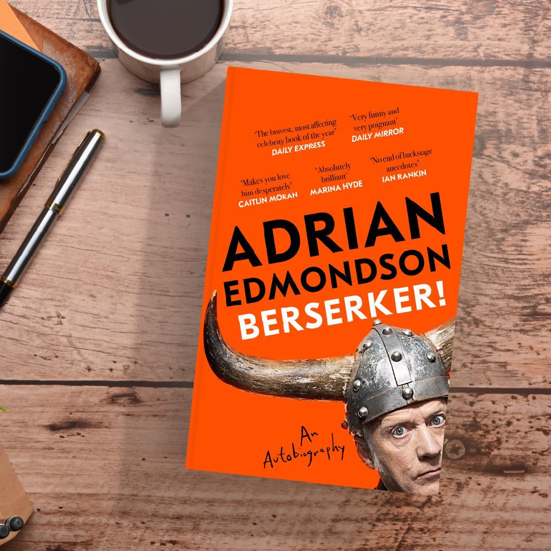 The instant Sunday Times bestseller and Financial Times Best Audio of 2023 📙 Berserker! by @AdrianEdmondson is published today in paperback! 'Gloriously candid and wise all at once' - @SaraPascoe Order your copy here 👉 buff.ly/44L66dL