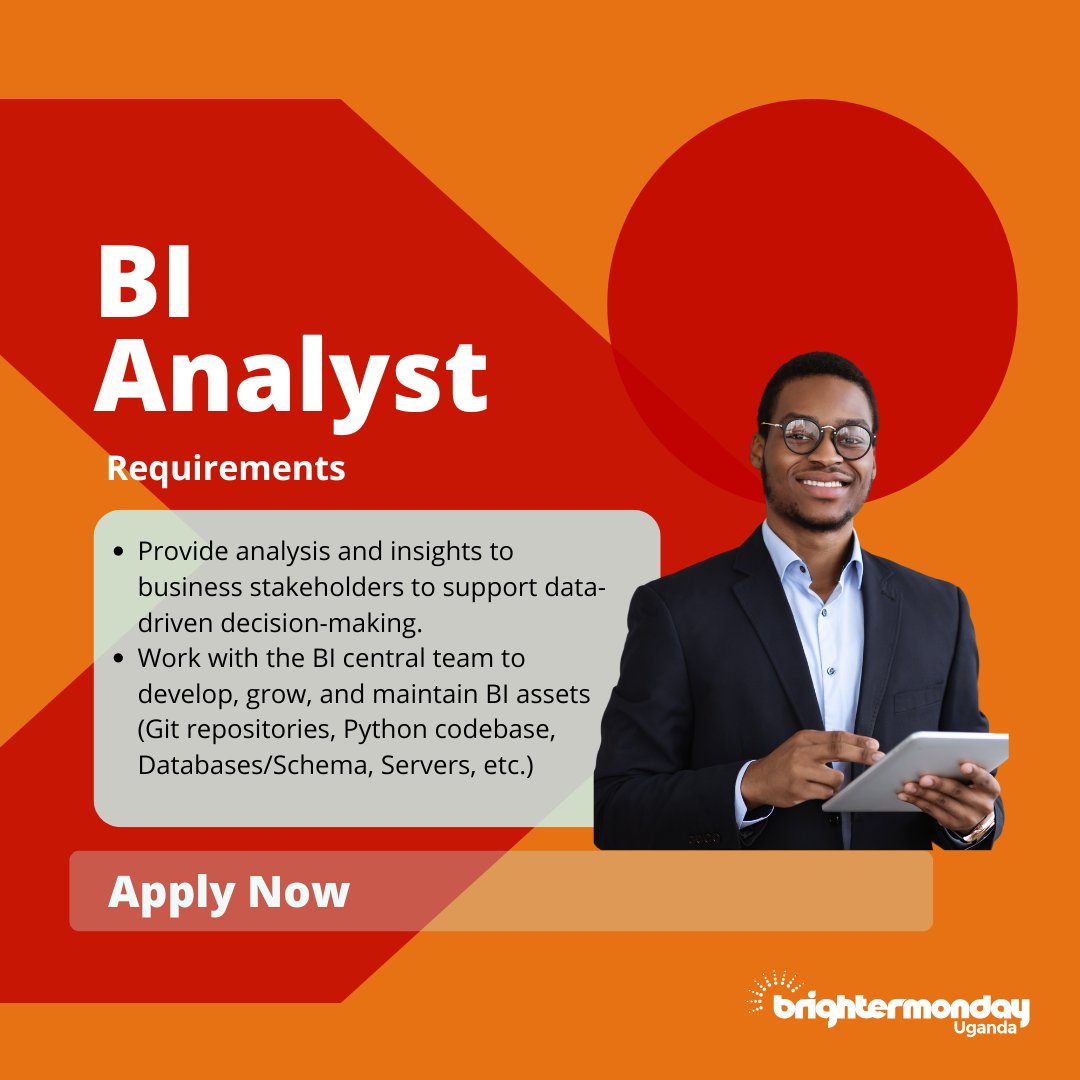 Are you a data enthusiast with a keen eye for detail? Do you love turning raw data into actionable insights? We have an exciting opportunity for you! We're looking for a talented BI Analyst! For more details 👉🏾 brnw.ch/21wK3lc