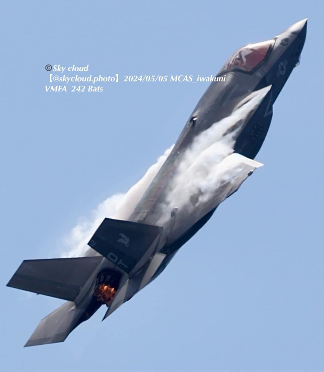 blue2impulse3's tweet image. Sky cloud—m.nishioka _No.0142
#VMFA_242  #Bats　
#F35B　#LightningⅡ
#アフターバーナー  #afterburner🔥
#ベイパー☁️
#ハイレートクライム #はいれーとくらいむ #Highrateclimb
✈︎✈︎✈︎✈︎
#岩国基地フレンドシップデー
#iwakunifriendshipday2024 
#iwakunifriendshipday 
#岩国基地…