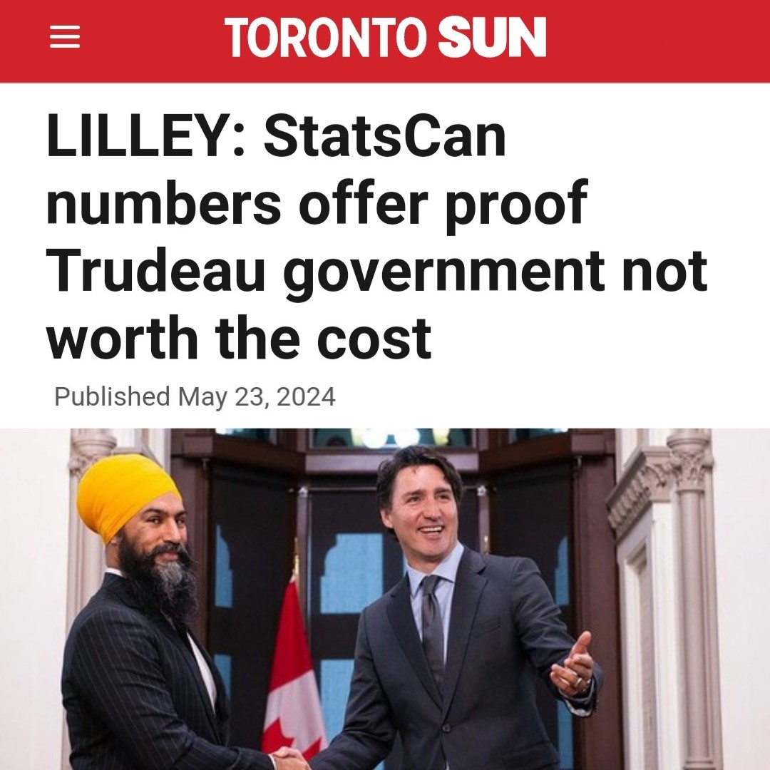 StatsCan numbers prove it: Trudeau’s not worth the cost of food, gas & homes. torontosun.com/opinion/column…