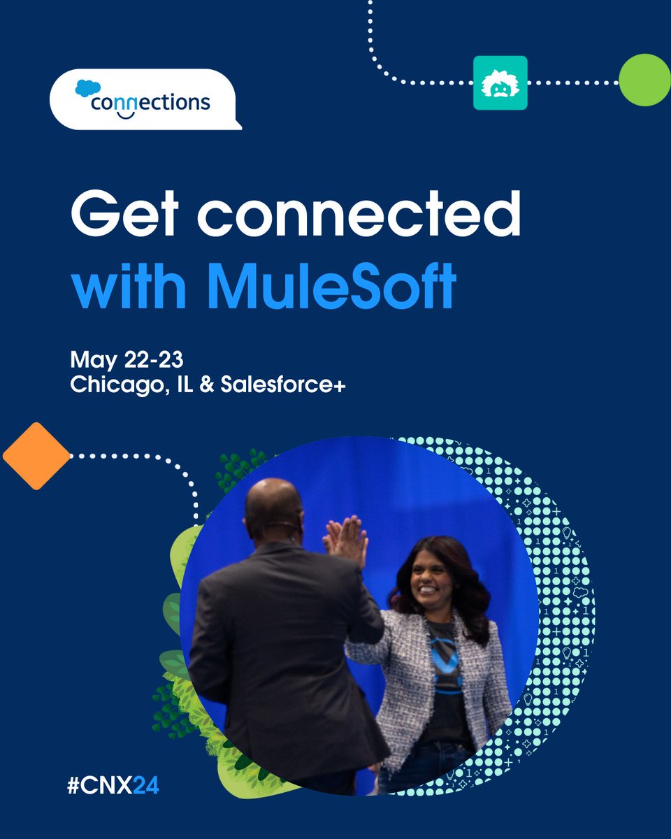 We can't wait to see you at MuleSoft's sessions at #CNX24 today: muley.cc/4brWNSh