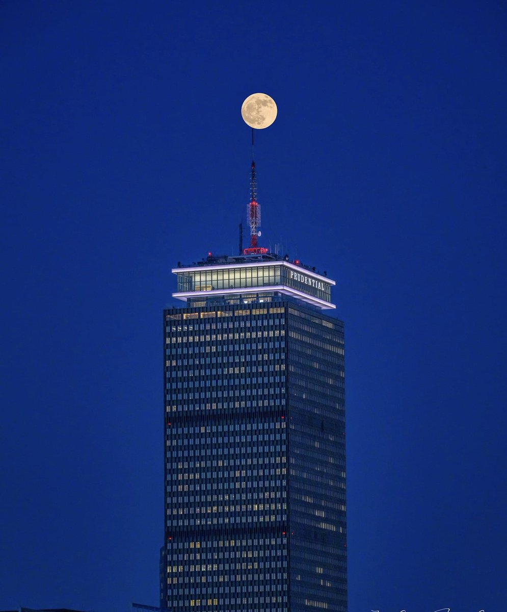 Moon atop Boston’s Prudential Ctr
By ~ Jordan Scanlon