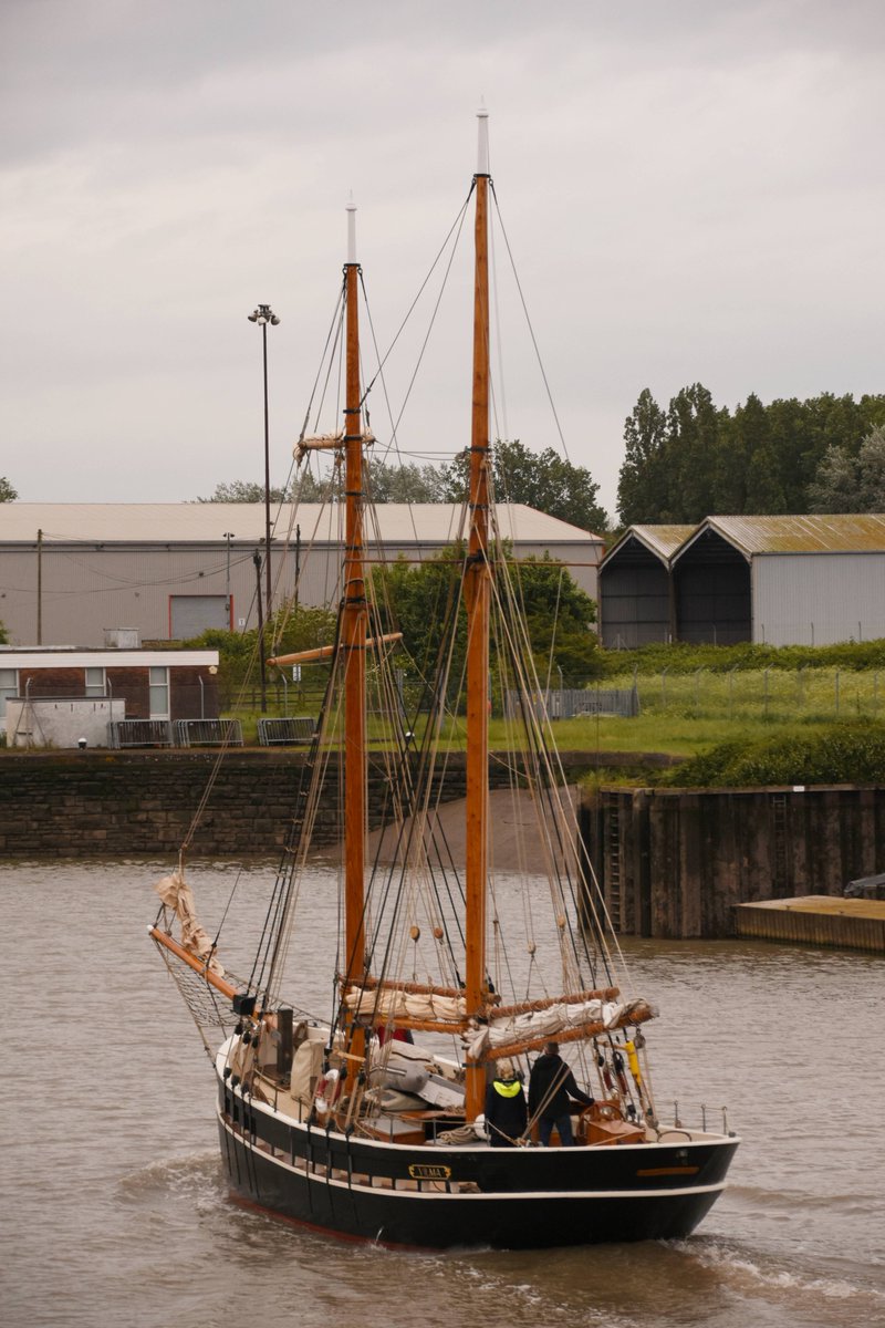 sharpnessmike's tweet image. VILMA 1st of the Gloucester tall ships arriving at Sharpness 22/5