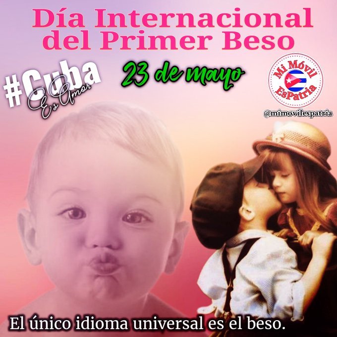 #DiaInternacionalDelBeso La expresión más tierna de cariño. Uno grande para todos 😘 #CubaVive y todos con ella. @CENASACuba @CristbalArredo3 @MnicaPuente3 @GonzalezRabi @Roymihcuervo @Excira2 @LuisMonteroMus1 @JosAnto78680701