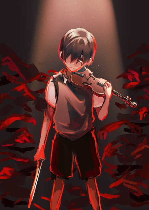 「立つ ヴァイオリン」のTwitter画像/イラスト(新着)