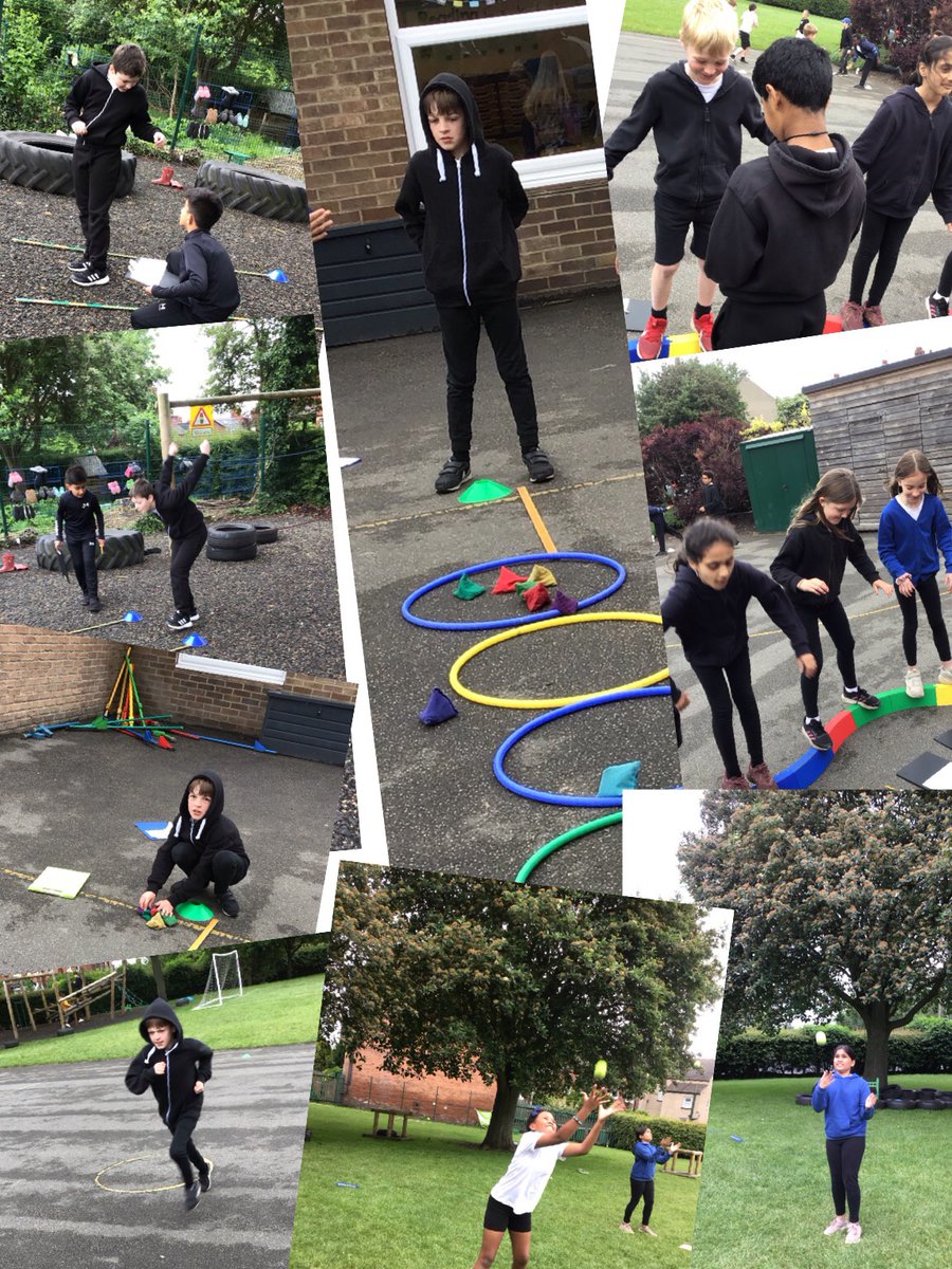 Class 4 are loving the PE challenge with Year 6.