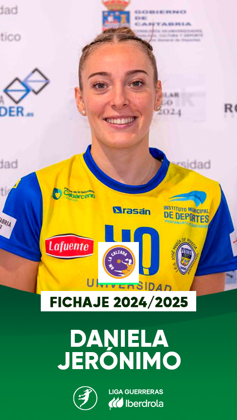 🔄 <a href="/_danielajg/">Daniela Jerónimo ✨</a> se une a <a href="/CBLaCalzada/">Club Balonmano MotiveMarket.com La Calzada</a> para la próxima temporada 2024/2025

💚 La joven jugadora de 23 años ficha por la disciplina gijonesa de cara al curso que viene procedente del <a href="/bmpereda/">Uneatlantico Pereda</a>

#SheLovesHandball #LigaGuerrerasIberdrola