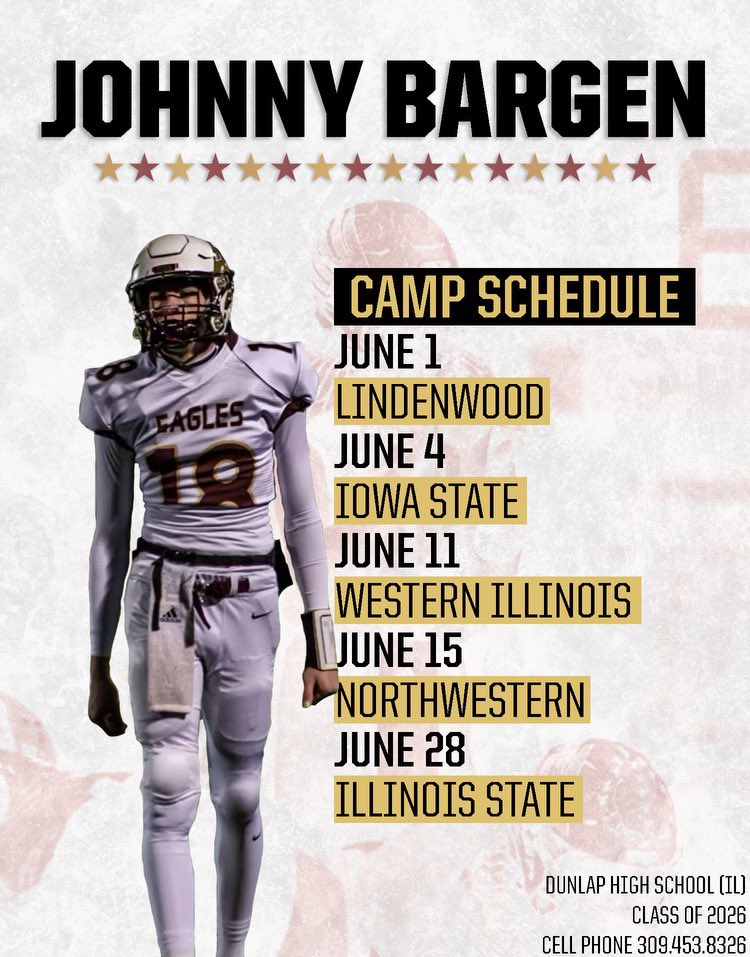 John Bargen (@jbargen1821) on Twitter photo Thankful for the invites. Excited to compete! <a href="/EDGYTIM/">Timothy “EDGYTIM” OHalloran</a> <a href="/CoachJWaters/">Jake Waters</a> <a href="/CoachJCaraway/">Joshua Caraway</a> <a href="/Coach_Etheridge/">Harold Etheridge</a> <a href="/DunlapFootball/">Dunlap Football</a> Thankful for the invites. Excited to compete! <a href="/EDGYTIM/">Timothy “EDGYTIM” OHalloran</a> <a href="/CoachJWaters/">Jake Waters</a> <a href="/CoachJCaraway/">Joshua Caraway</a> <a href="/Coach_Etheridge/">Harold Etheridge</a> <a href="/DunlapFootball/">Dunlap Football</a>