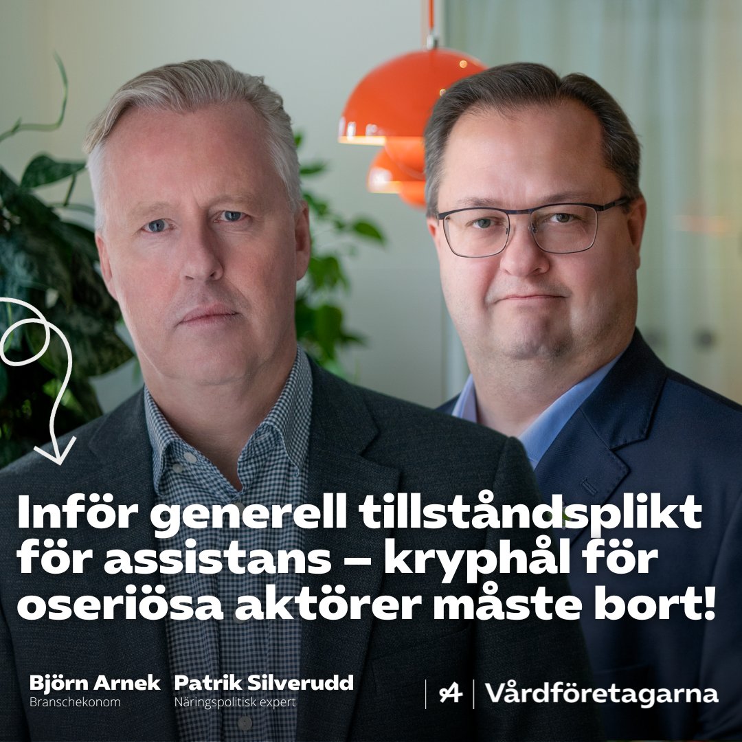 För att förhindra kriminalitet och oseriösa aktörer borde det införas en generell tillståndsplikt för assistans. Den måste gälla alla, alla kryphål för oseriösa aktörer måste bort. Läs mer, och ta del av den senaste statistiken i Assistansbarometern, här: vardforetagarna.se/assistansbarom…