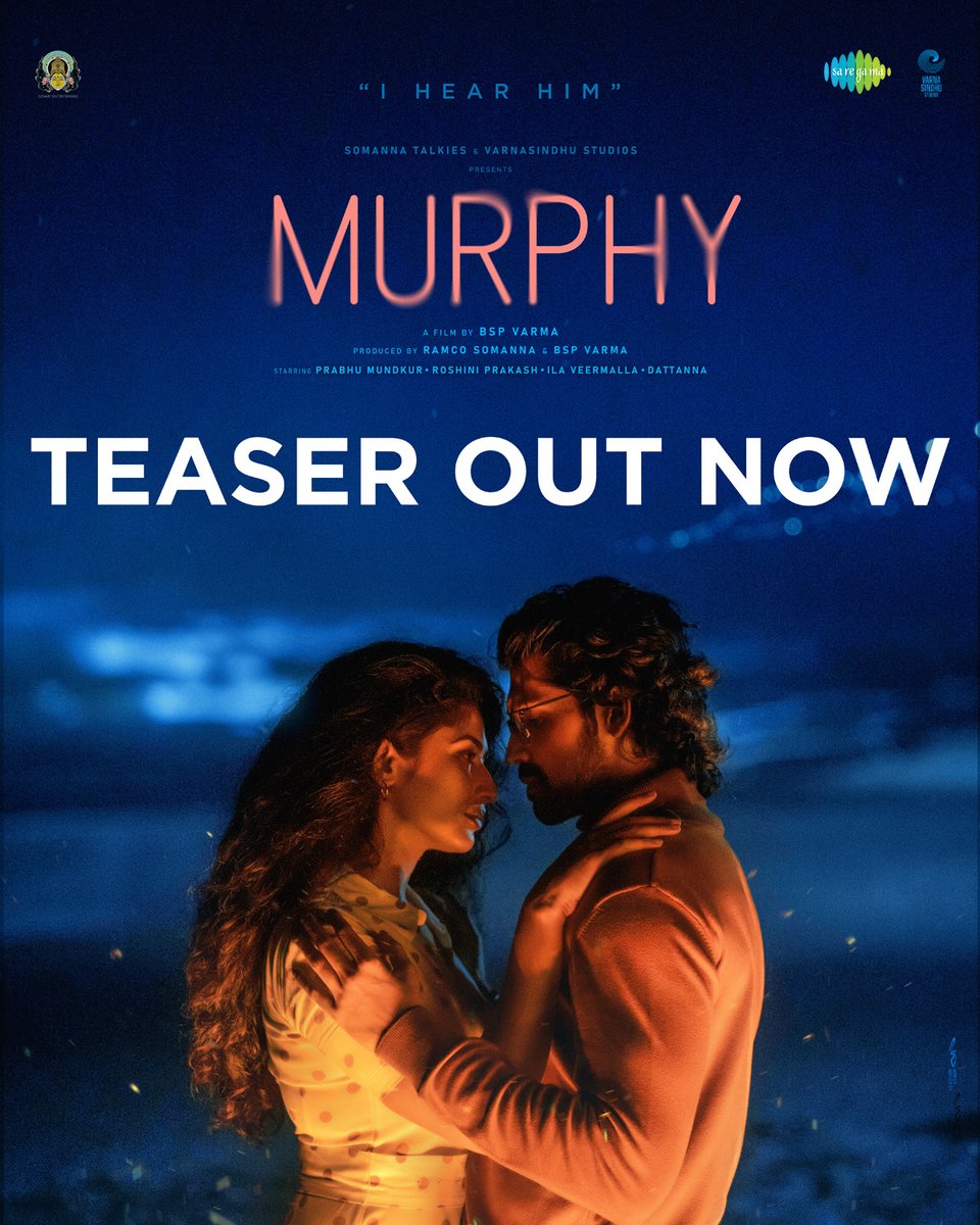 Get Ready To Be Mesmerized! 😍

#Murphy Teaser is Officially Out Now! 🎬 

🔗youtu.be/lQoZ1DYSEiU

#murphythemovie  #PrabhuMundkur #IlaVeermalla #RoshniPrakash @ArjunJanyaMusic #BSPVarma #Rajakrishnan #Harisankarks