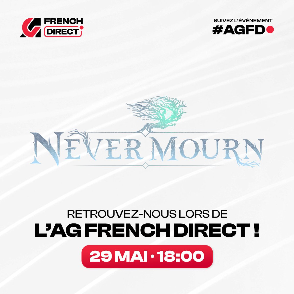 [FR] Nous participons a l'<a href="/AGFrenchDirect/">AG French Direct (2025) ✨</a> a partir du 29 Mai avec Never Mourn!
Venez nous voir ou soutenir les autres jeux à l'affiche!
Never Mourn est disponible en Early Access sur Steam.
store.steampowered.com/app/1839820/Ne…