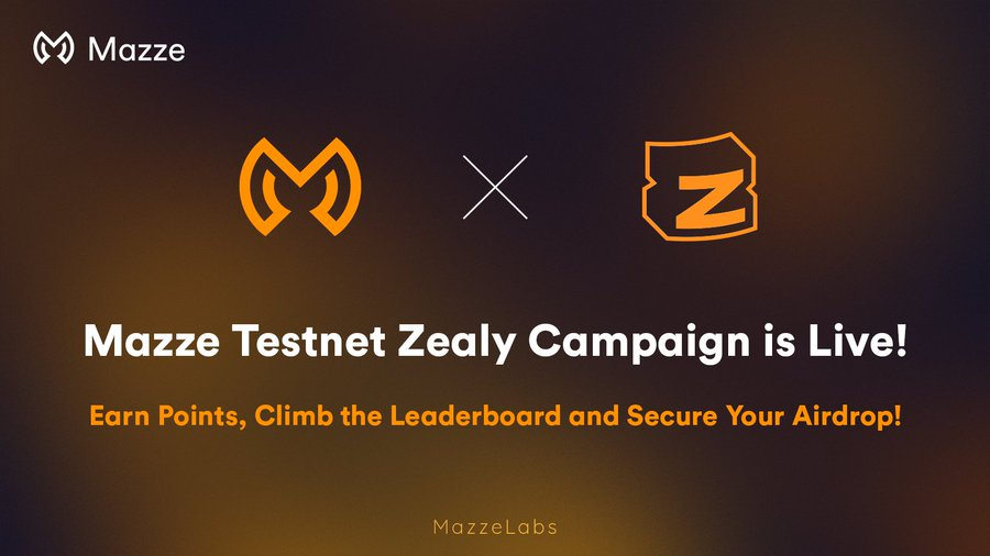 ⚡@MazzeLabs Testnet campaign on @zealy_io is now live!

⚡#Mazze is a Layer 1 blockchain that redefines performance through its PoW-based DAG architecture, achieving 40,000 TPS and 1s finality

🔽 VISIT
mazze.io
#SCN1