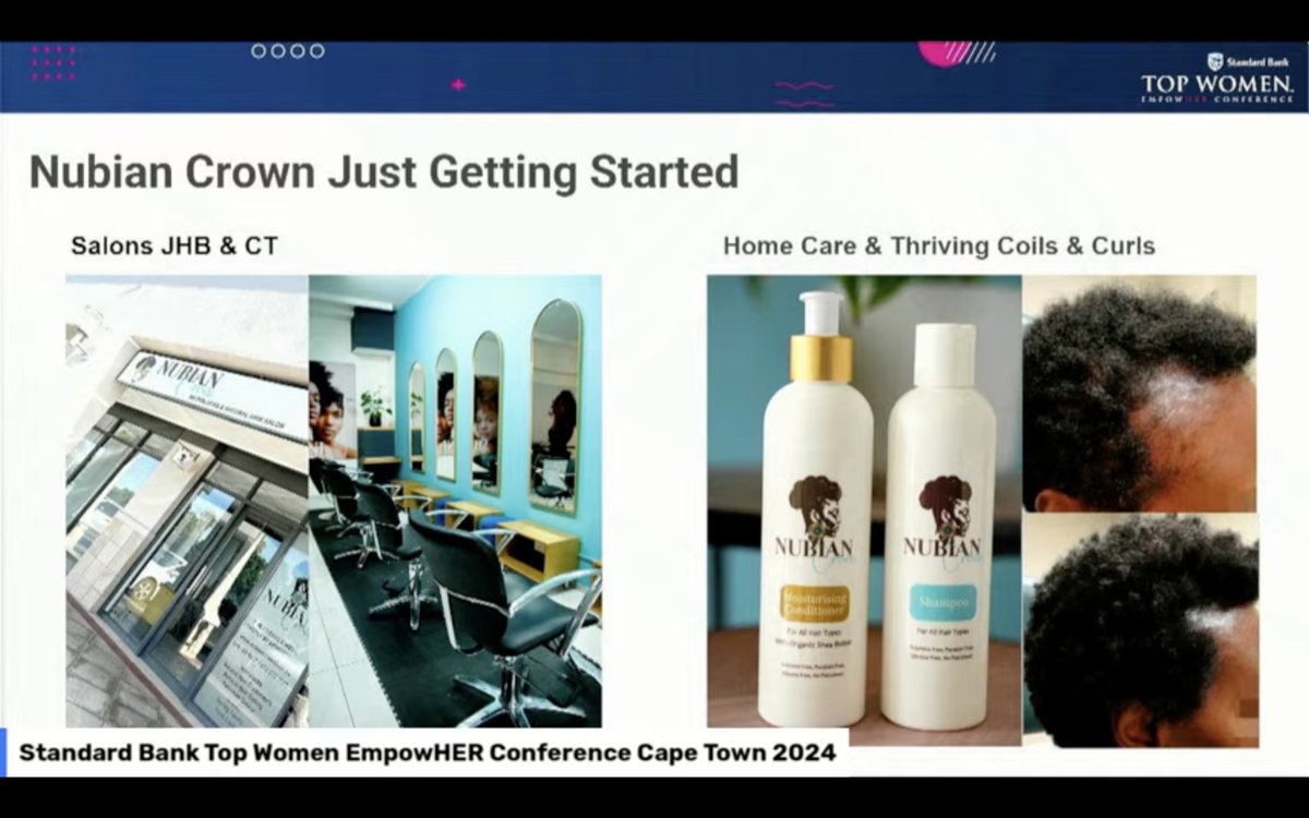 Catering to your #haircare needs, @tshireletsodiog and @crown_nubian is making hair care and confidence is a priority 👑 @SB_BusinessZA @Topco_Media #SBTWEmpowHER #SBTopWomen #RiseAboveTheNoise #StandardBank #TopcoMedia