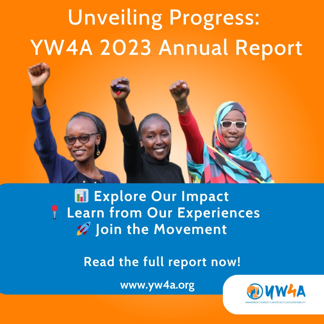 📣 Exciting News! The #YW4A 2023 Annual Report is out now! 🌟45,341 young women are leading change. ⛪🕌 18 religious institutions & 320 faith agents champion gender equality. 📄 21 policies now protect women's rights. 📖yw4a.org/wp-content/upl…