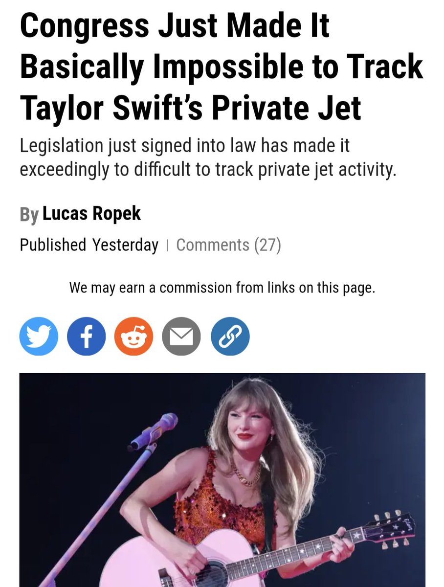 🚨The US Congress just made it much harder to track the climate-wrecking flights of the super rich, including major offenders like Taylor Swift. A reminder that, under neoliberalism, the state is coerced to serve only the interests of extreme wealth.
