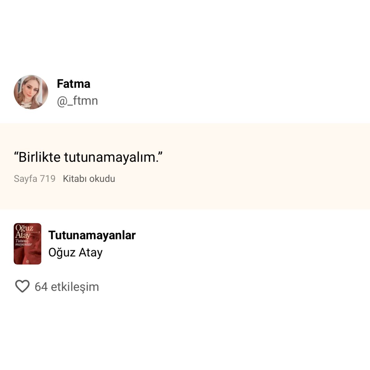 _jeojk's tweet photo. #OğuzAtay: ”Birlikte tutunamayalım.” https://t.co/PU1nZKWGt8