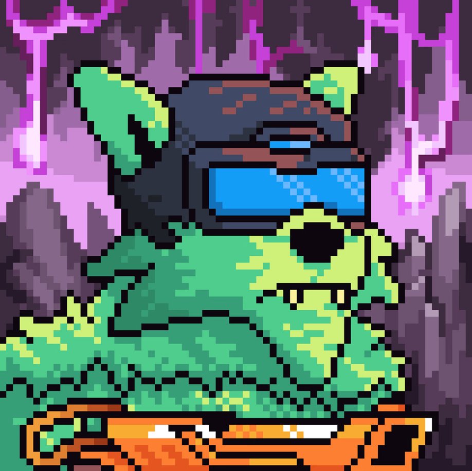 mazh_lycan's tweet photo. I'm all in for Web3 games that integrate interoperability in one way or another. Star Wolvez (@starwolvez) allows you to play their game with NFTs from a very diverse list of collections.

The game doesn't need constant attention, which makes it perfect to play it while doing other tasks. I don't have plenty of time for long gameplay sessions rn so it's perfect for me.

I like to have it open on my tab and just upgrade some machines and play the short boss battles in small breaks.

This is why I added this badass wolf to my collection.
Clean pixelart, this one has one of the coolest backgrounds in the whole collection and look at that golden gun ✨

!howl