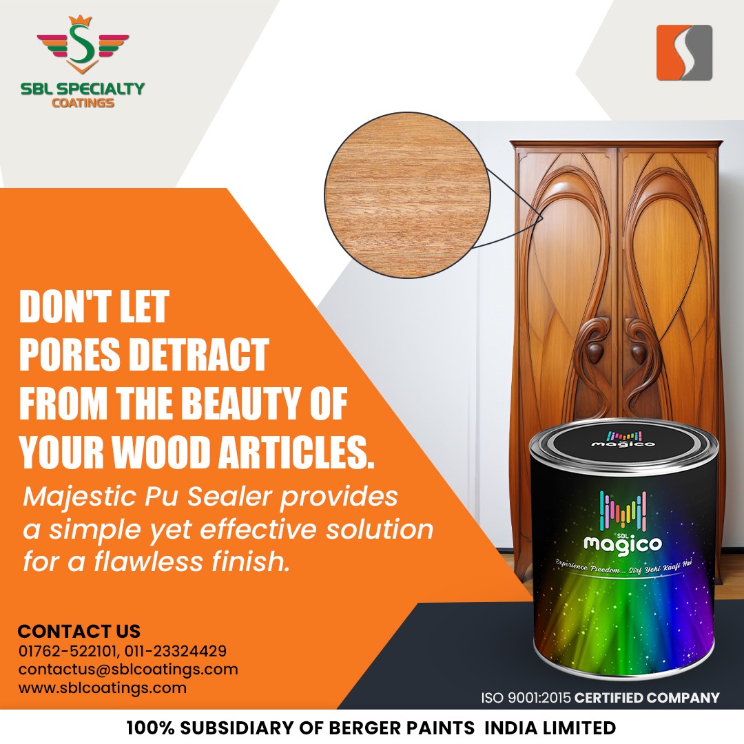 SocialSbl's tweet photo. Don't let pores detract from the beauty of your wood articles. Majestic Pu Sealer provides a simple yet effective solution for a flawless finish.
.
To become a dealer, visit: https://t.co/04reTOiiRL
.
 #Sblspecialitycoatings #Magicimajestic #coatings #paint #WoodCoating https://t.co/wUZFUTCXgY