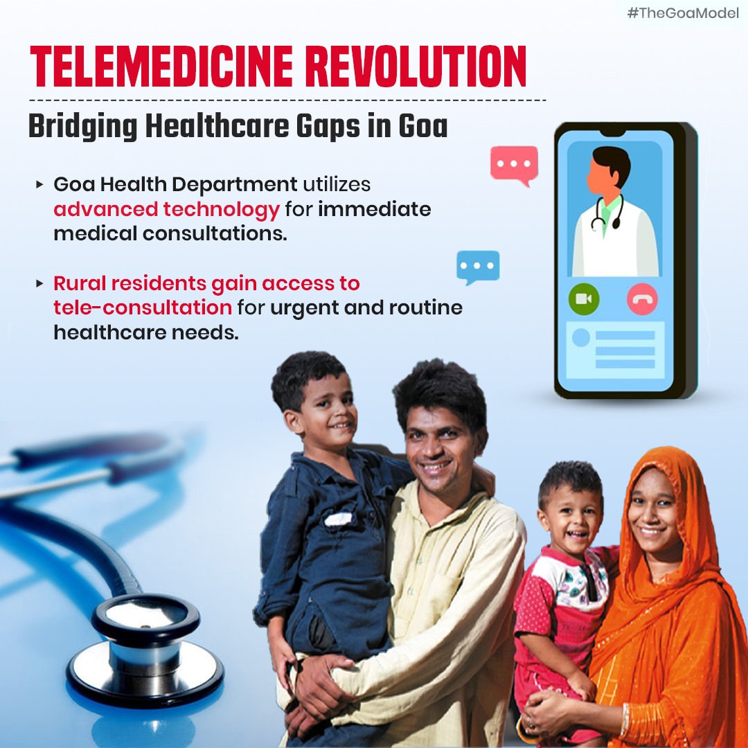 Telemedicine Revolution: Goa Health Department bridges healthcare gaps with advanced technology. Rural residents now have access to instant medical advice through tele-consultation for both urgent and routine healthcare needs. #GoaHealth #Telemedicine
#TelemedicineRevolution
