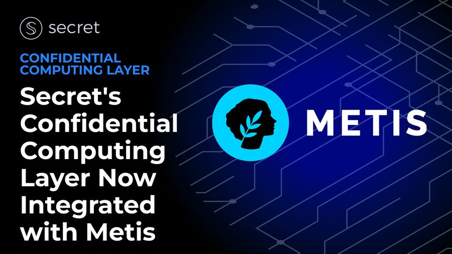 💢 @SecretNetwork announces a partnership and integration of #Secret’s Confidential Computing Layer with @MetisL2 

💢 #SecretNetwork will provide #Metis with confidential computing tooling, documentation, and support

🔽VISIT
scrt.network/blog/ccl-metis/
#SCN1