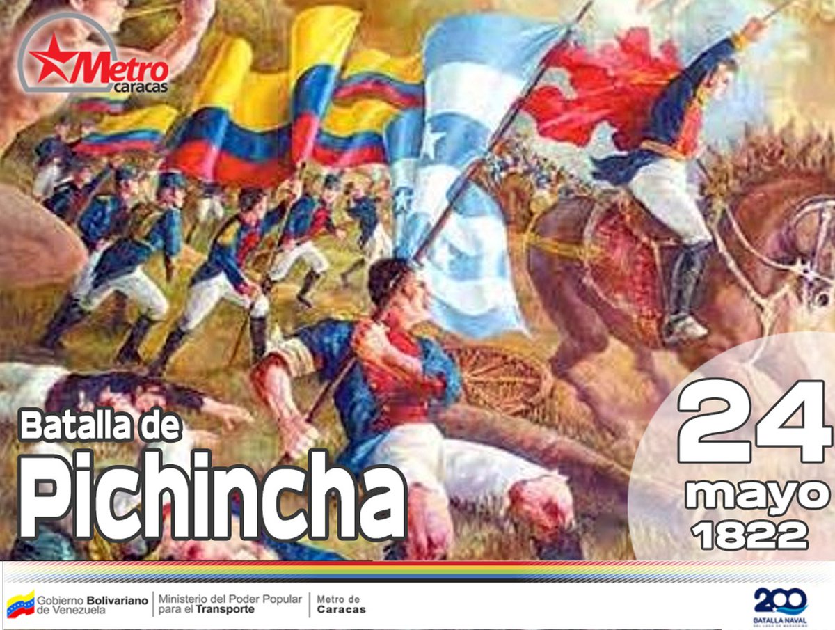 #Efemérides || Se cumplen 202 años de la Batalla de Pichincha, enfrentamiento Bélico entre las tropas del ejército patriota a cargo del general Antonio José de Sucre contra las tropas realistas.