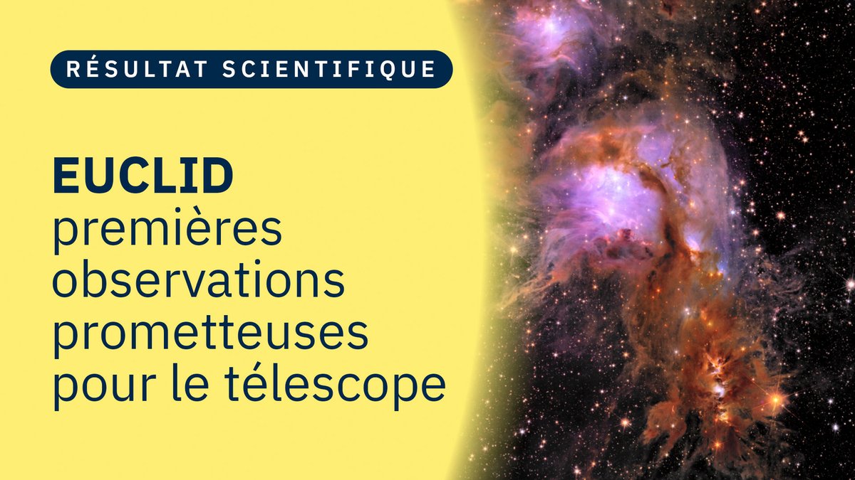 📸 Découvrez les premières images, données et résultats scientifiques délivrés par le télescope spatial EUCLID, en orbite depuis juillet 2023 👇

in2p3.cnrs.fr/fr/cnrsinfo/pr…

👏@ESA et <a href="/ESA_Euclid/">ESA's Euclid mission</a>