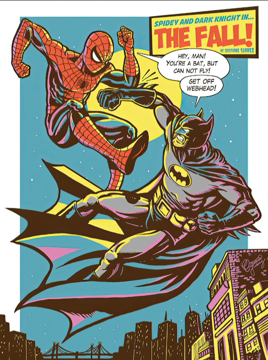 Spider-Man & Batman Artwork by Cristiano Suarez