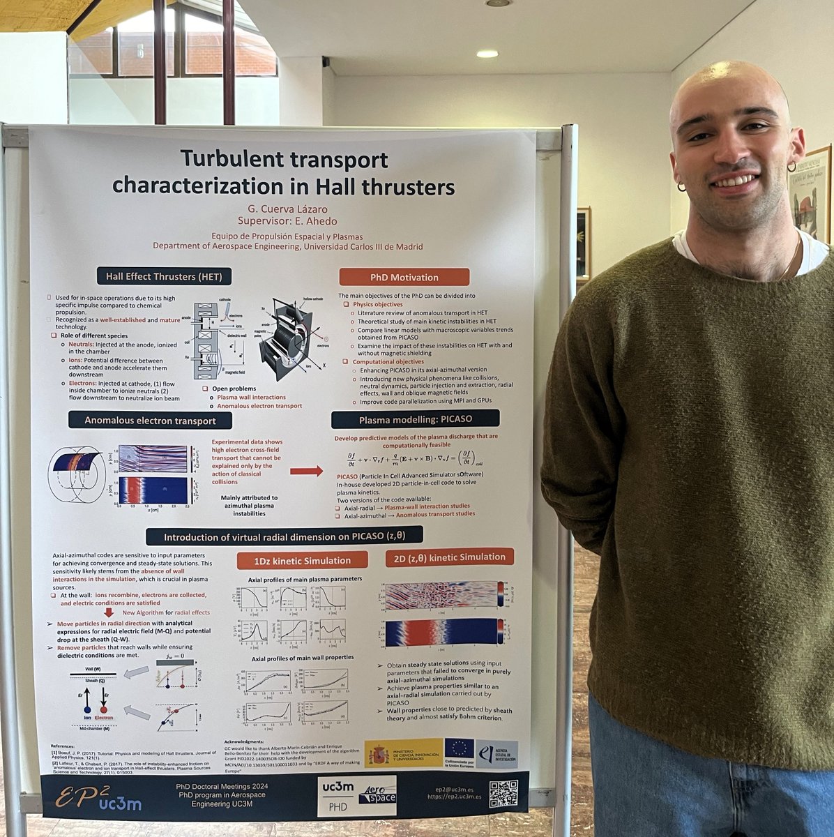 Equipo de Propulsión Espacial y Plasmas (@ep2lab) on Twitter photo Our first-year PhD students participated at the
<a href="/PhDAeroUC3M/">UC3M - PhD Program in Aerospace Engineering</a> #DoctoralMeetings2024 poster session🚀
Stay tuned for the presentations of the rest of our PhDs on May 24th & 30th! You can come in person at the <a href="/uc3m/">UC3M</a> Leganés campus or tune in by livestreaming t.ly/YntZd Our first-year PhD students participated at the
<a href="/PhDAeroUC3M/">UC3M - PhD Program in Aerospace Engineering</a> #DoctoralMeetings2024 poster session🚀
Stay tuned for the presentations of the rest of our PhDs on May 24th & 30th! You can come in person at the <a href="/uc3m/">UC3M</a> Leganés campus or tune in by livestreaming t.ly/YntZd