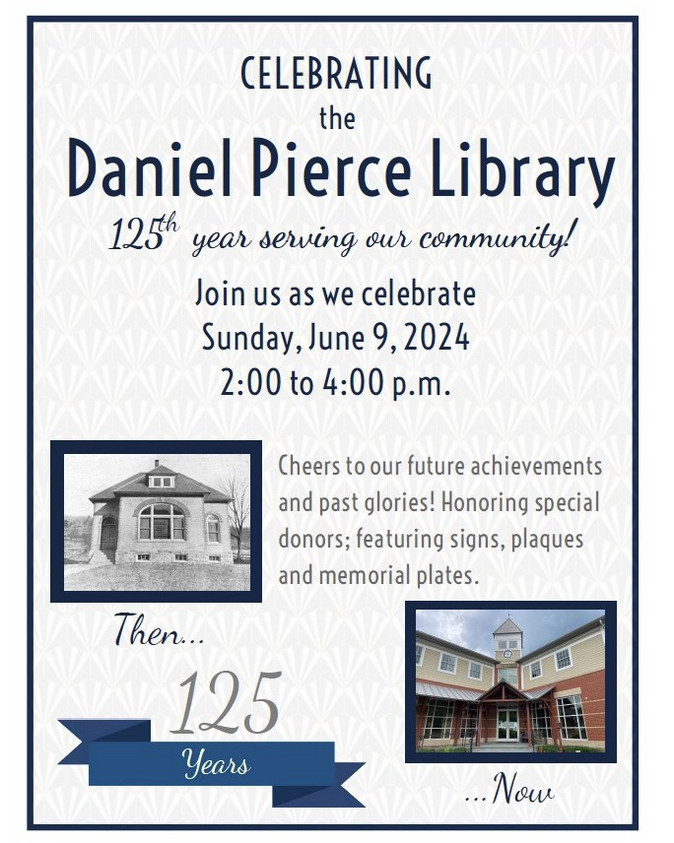 goRCLS's tweet photo. Join us in celebrating 125 years of Daniel Pierce Library serving the community! That's right, 125 years! Come out and celebrate with us on Sun. June 9 from 2PM to 4PM.  #DanielPierceLibrary #125Years #CommunityCelebration https://t.co/UA1pbFKOmG
