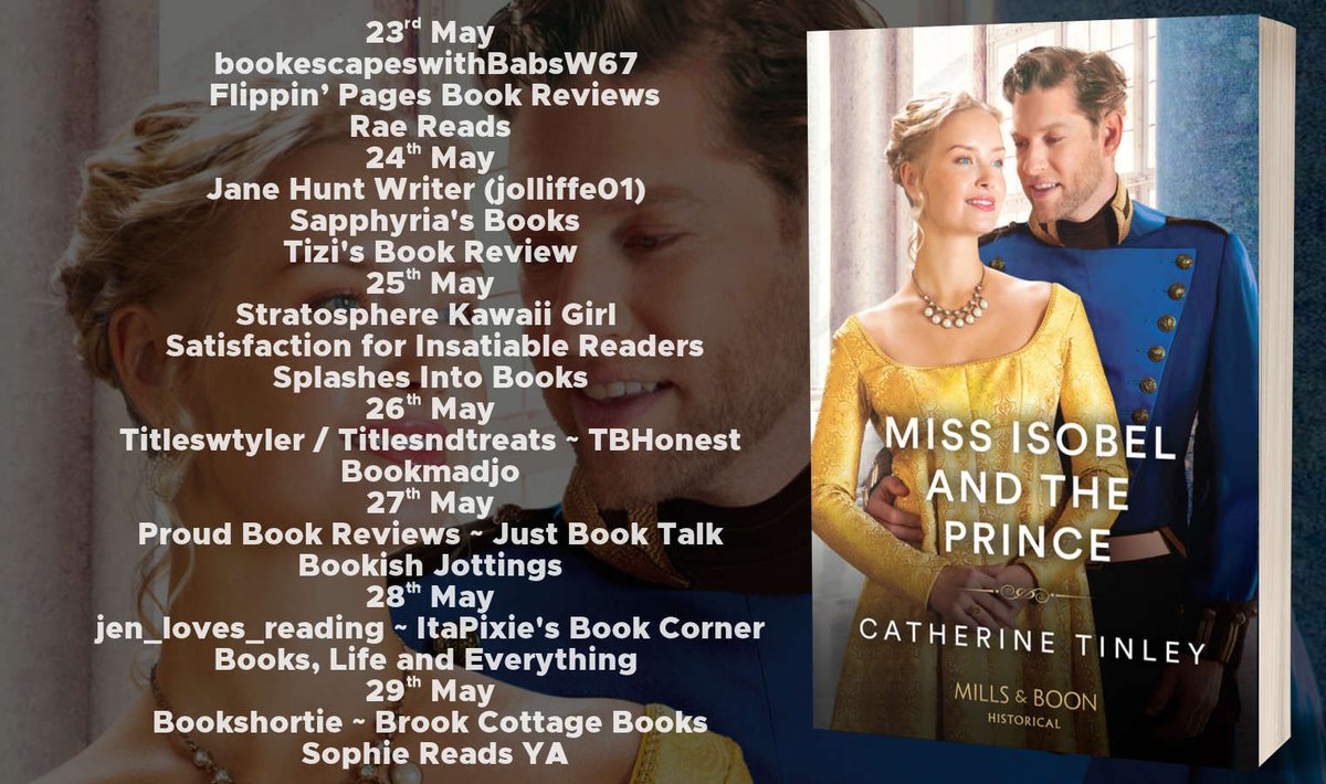 'The plot itself moved at a good pace and it kept me invested throughout.' says @rae_reads1 about Miss Isobel and the Prince by @CatherineTinley raereadsbookblog.wordpress.com/2024/05/23/blo… @MillsandBoon @HarlequinBooks