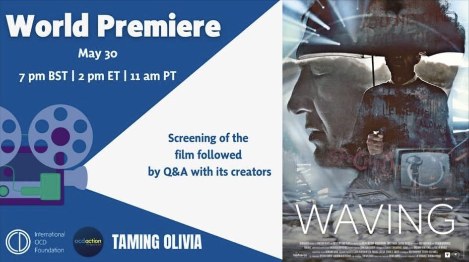 Delighted to share that our courageous movie that could with @ralphineson is premiering on May 30th - thanks to our amazing partners and producers @iocdf @ocdaction @TankTopFilms @tamingolivia There will be a link on all our social channels on the day for viewing. #ocd