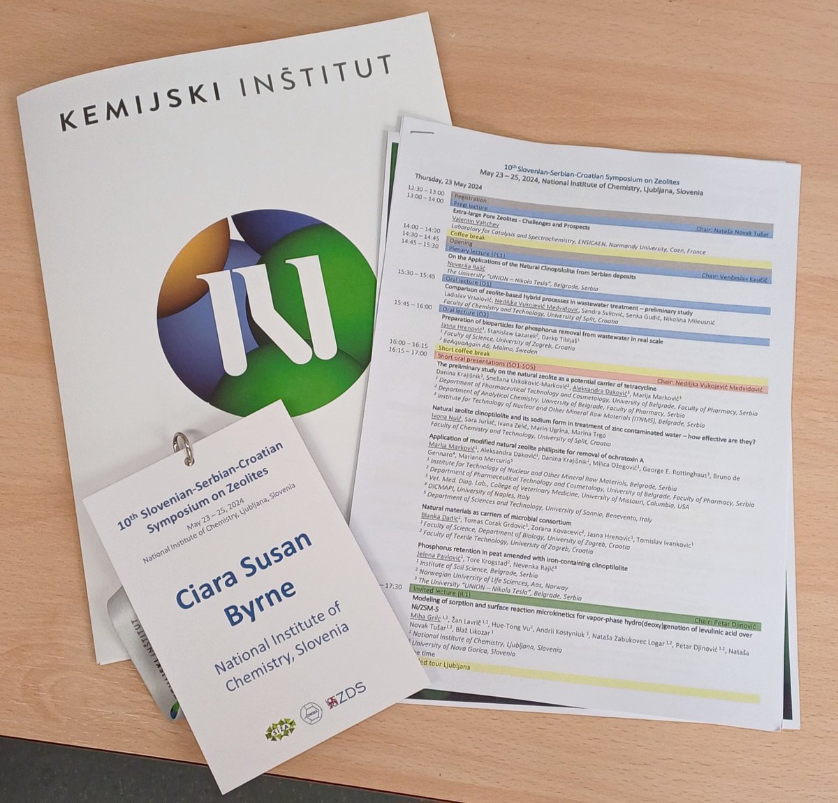 Ready for the 10th Slovenian-Srbian-Croatian Symposium on Zeolites. Looking forward to the next few days of interesting talks.