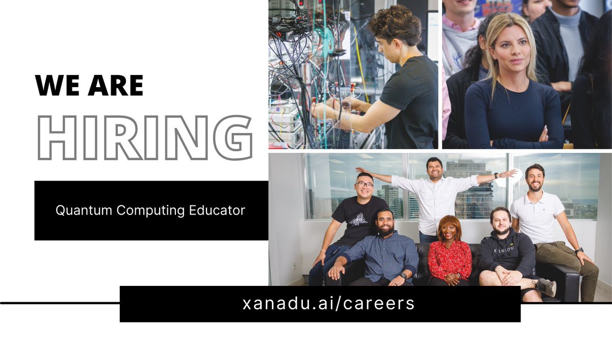 We're hiring a Quantum Computing Educator to join our Software and Algorithms team. Produce high-impact quantum computing content and engage with users across the globe. Sound like your next role? Learn more and apply here👇 xanadu.applytojob.com/apply/kyudG6Te…