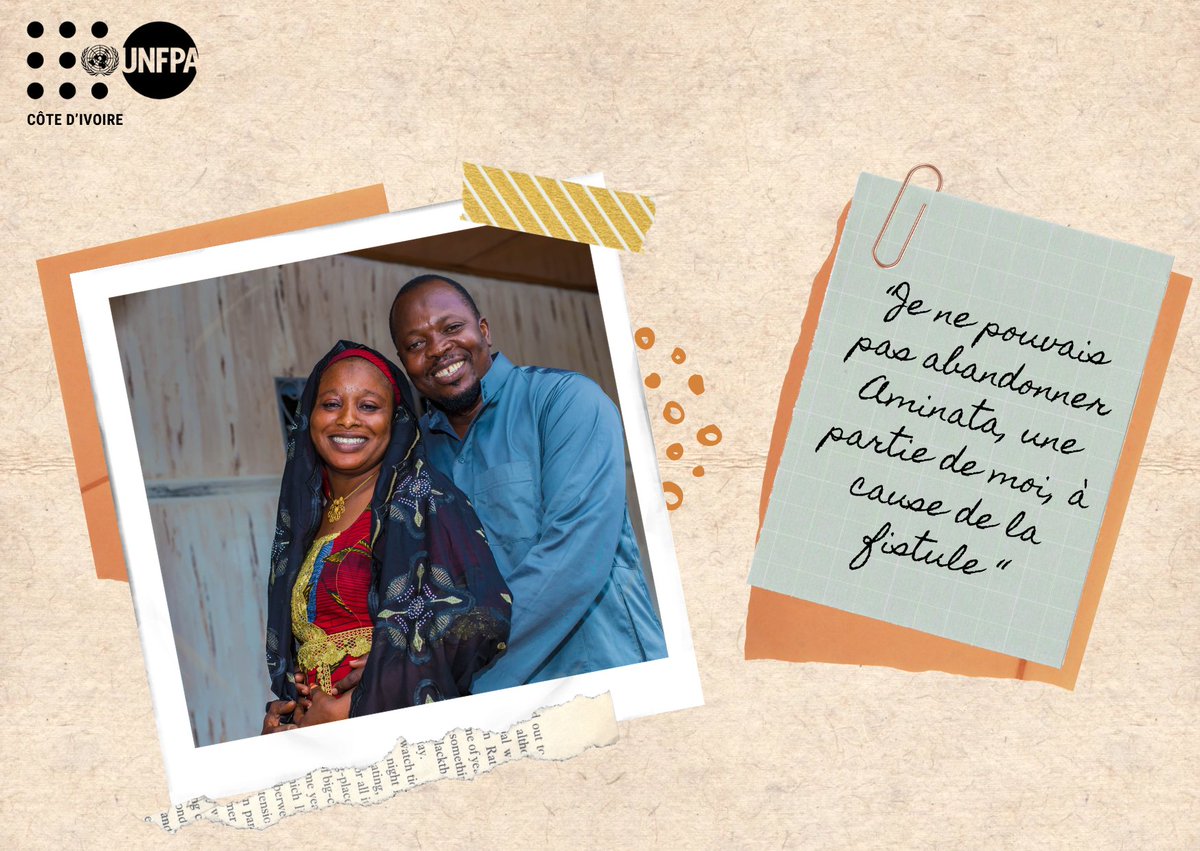 'Je ne pouvais pas abandonner Aminata, une partie de moi, à cause de la fistule.' Oumar Diakité est resté aux côtés de sa femme durant toute son épreuve, prouvant que l'amour véritable peut surmonter toutes les difficultés. Découvrez leur histoire complète url-r.fr/FJUpq