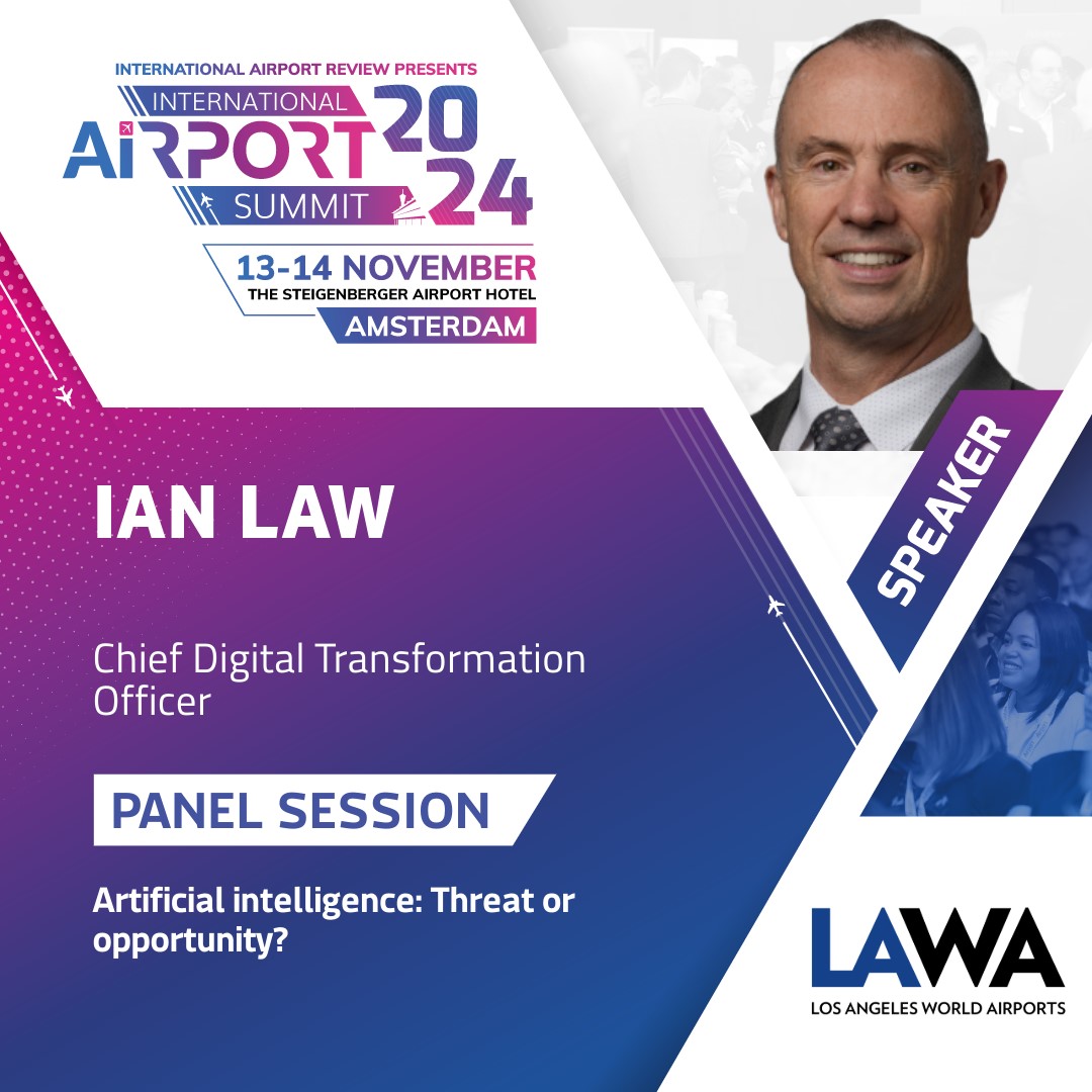 ✈️🌟 Ian Law, Chief Digital Transformation Officer at Los Angeles World Airports will be part of a panel discussion 'Artificial Intelligence: Threat or Opportunity?' at our International Airport Summit Event. obi41.nl/46ny9cum #IAS2024 #AirportSummit #AviationInnovation