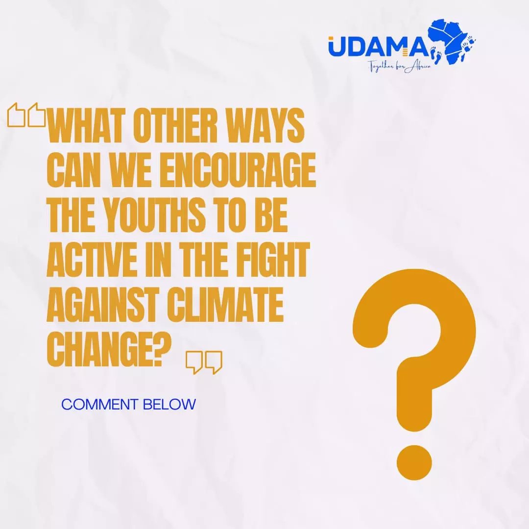 Have you thought about the severity of climate change in our world?  The effects of this phenomenon are endless. 

Udama4Africa is calling on all youths across Nigeria and Africa to participate and promote climate action. 

#climateaction #climatechange #Udama4Africa #youthled