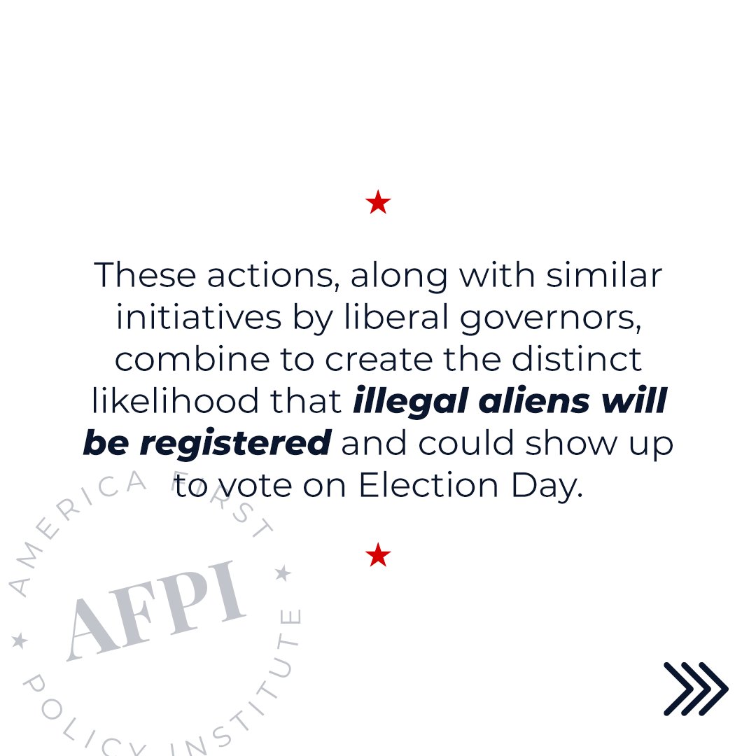 American law can and must ensure that voting is a privilege held by, and only held by, the American citizen. Learn more at americafirstpolicy.com/issues/afpi-de…