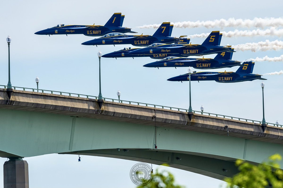 GO NAVY! The @BlueAngels of the @USNavy buzz Naval Academy Bridge yesterday in Annapolis MD. I always do my best to be in the area for Commission Week at the @NavalAcademy to see the Angels fly! Shot with @NikonUSA. #BlueAngels #USNavy #GoNavy #Aviation