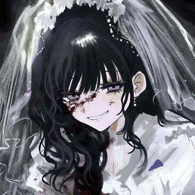 「long hair wedding dress」 illustration images(Latest)