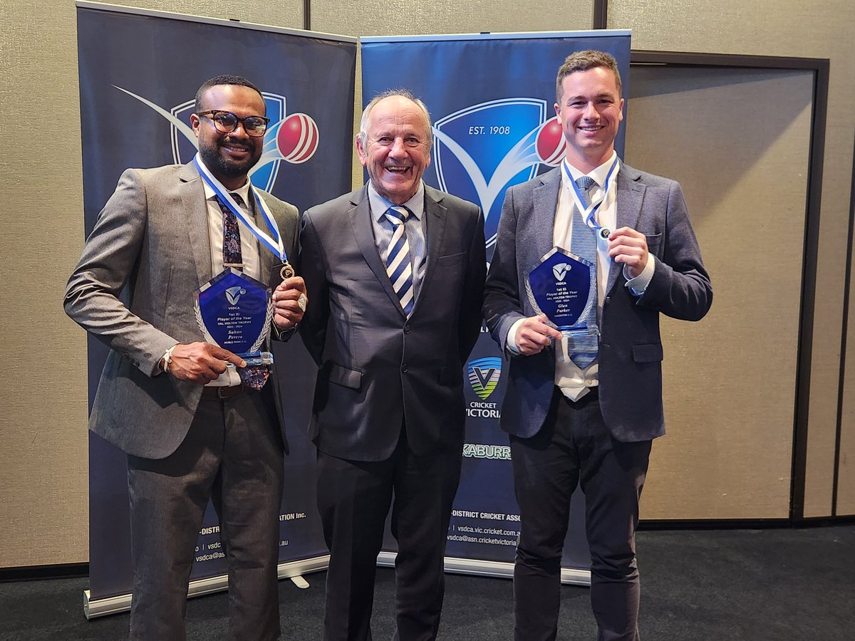 Your 2023-24 <a href="/SubbiesCricket/">VSDCA</a> Holten Medallists ...
Sahan Perera (<a href="/nobleparkcc/">Noble Park CC</a>)
Glen Parker (<a href="/BCC1842/">BrightonCricketClub</a>)